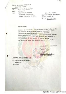 Surat dari Kepala Kantor Departemen Penerangan Kabupaten Bantul kepada Direktur Penerangan Daerah...