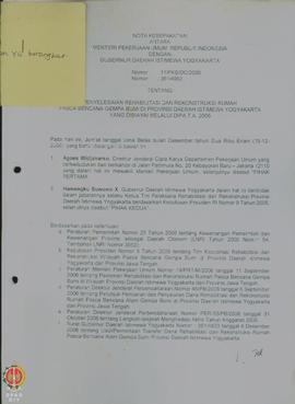 Nota Kesepakatan antara Menteri Pekerjaan Umum Republik Indonesia dengan Gubernur Daerah Istimewa...