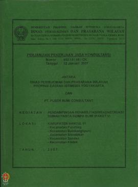 Perjanjian Pekerjaan Jasa Konsultansi Nomor : 602.13/05/CK tanggal 2 Januari 2007 antara  Dinas P...