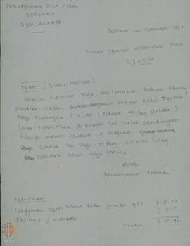 Surat dari Suiker Onderneming Gesiekan kepada Ingeniur Centraal Waterschap Kantoor mengenai tagih...