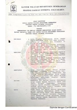 Surat Keputusan Kepala Kantor Wilayah Departemen Penerangan Daerah Istimewa Yogyakarta Nomor : 06...