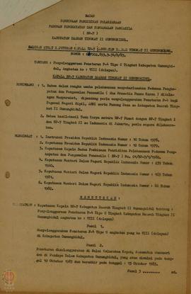 Salinan Surat Keputusan Kepala BP-7 Kabupaten Gunungkidul Nomor 66/002.89.3-34/1983 tentang penye...