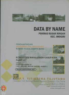 Data By Name Kelompok Masyarakat Rusak Ringan Kecamatan Imogiri Pendampingan Rehabilitasi dan Rek...