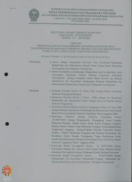 Surat Keputusan Pejabat Pembuat Komitmen Kabupaten Gunungkidul Nomor : 126/KPTS/2006 tentang Pene...