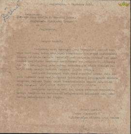 Surat dari Paku Alam VIII, kepada yang Mulia K. Yamauchi Kakka, perihal Penyerahan senjata senapa...