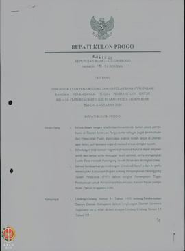 Surat Keputusan Bupati Kulon Progo Nomor 199 Tahun 2006 tentang Pengangkatan Penanggung Jawab Pel...