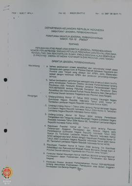 Peraturan Direktur Jenderal Perbendaharaan Republik Indonesia Nomor : PER-17/PB/2007 tentang peru...