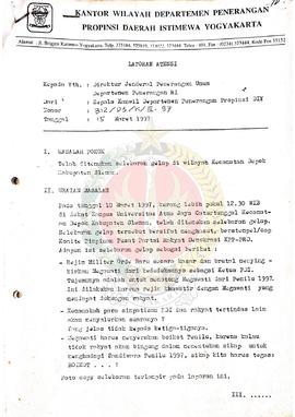 Surat dari Kepala Kantor Wilayah Departemen Penerangan Daerah Istimewa Yogyakarta kepada Direktur...