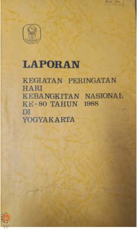 Laporan Kegiatan Peringatan Hari Kebangkitan Nasional ke-80 Tahun 1988 di Yogyakarta.