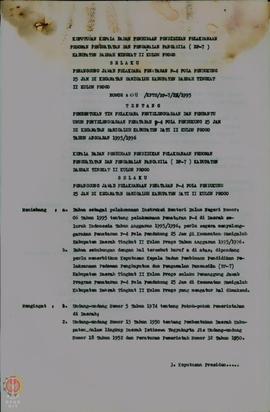 Surat Keputusan No: 08/KPTS/BP-7/IX/1995 tanggal 19 Desember tentang Pembentukan Tim Penyelenggar...