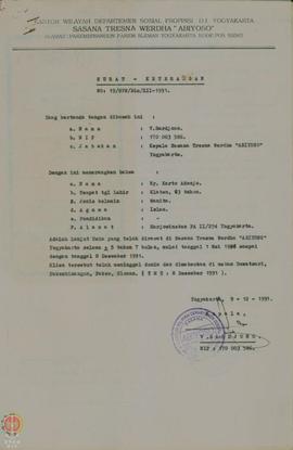 Klien meninggal dunia bernama Ny. Kartoadmojo alamat Harjowinatan PA II/254 Yogyakarta, dimakamka...