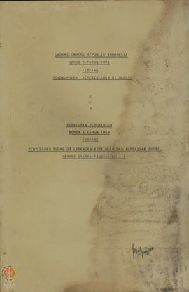 Peraturan Pemerintah Nomor 5 tahun 1958 tentang Penyerahan tugas di lapangan bimbingan dan pe-bai...