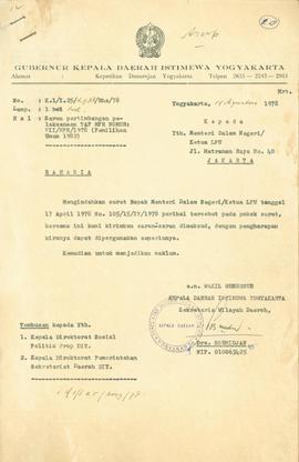Saran pertimbangan pelaksanaan Tap MPR No. VII/MPR/1978 tentang Pemilihan Umum 1982