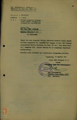 Salinan Keputusan Gubernur DIY Nomor 244/KPTS/91 tanggal 26 Juli 1991 tentang pengangkatan pesert...