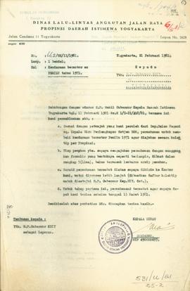 Permohonan pembelian kendaraan ex Pemilu 1971 dari DLLAJR  Propinsi DIY