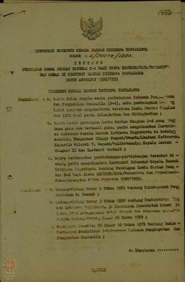 Instruksi Gubernur Kepala Daerah Daerah Istimewa Yogyakarta Nomor 2/INST/1992 tentang Lomba Cerda...
