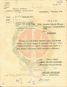 Laporan dari Kamares Hansip 1130 Kodya Surabaya atas penangkapan pemalsu uang