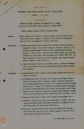 Salinan Surat Keputusan Bupati Kepala Daerah Tingkat II Kulon Progo No. 37/1993 tentang Penunjuka...