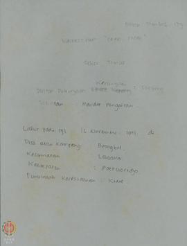 Daftar Pekerjaan kepunyaan Soegeng mandor pengairan, Desa Brongkol, Lowano, Poerworejo