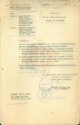Mohon penjelasan pengesahan Peraturan Daerah Kabupaten Dati II Kulonprogo No. 6 dan 7 Tahun 1976