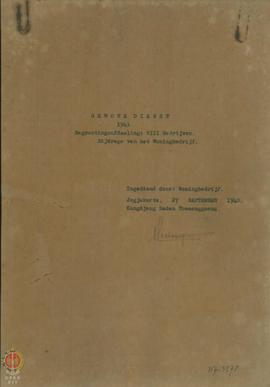 Bagian Anggaran VIII Penerimaan Proyek Perumahan tahun 1941