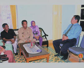 Asisten Pemerintahan dan Kesra Setda Provinsi DIY Ir. Sunyoto sedang menerima kunjungan Wakil Bup...