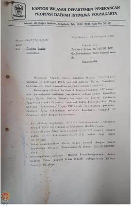 Surat dari Kepala Kantor Wilayah Departemen Penerangan Provinsi Daerah Istimewa Yogyakarta selaku...