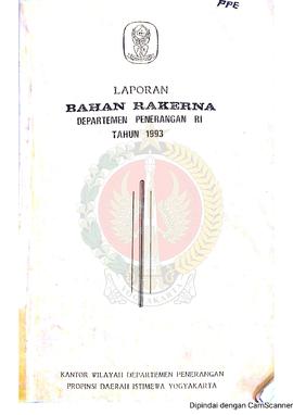 Laporan Bahan Rapat Kerja Nasional Departemen Penerangan Republik Indonesia tahun 1993 dari Kanto...