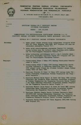 Surat Keputusan Kepala BP-7 Provinsi Daerah Istimewa Yogyakarta Nomor 188.43/368 tentang Pembentu...
