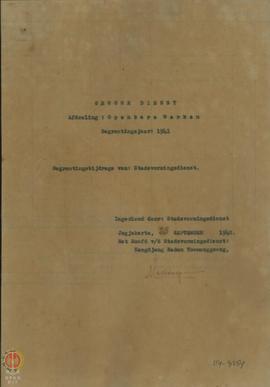 Bagian pekerjaan umum tahun anggaran 1941, Pekerjaan biasa Stadsvormingsdienst