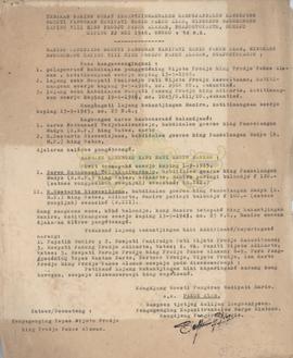 Surat Keputusan KGPH SK Pakualam Nomor : 34 NK tanggal 22 Mei 1946 tentang menetapkan Sdr. Sarwa ...