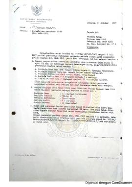 Surat dari Direktur Jederal  Pembinaan Pers dan Grafika (PPG) Departemen Penerangan Republik Indo...