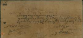 Surat kepada Nyai Kanjeng Riya Seganda tertanggal 18 Mei 1840 tentang permintaan makanan bagi abd...