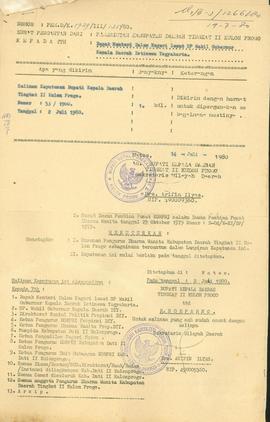 SK Bupati Kulonprogo No. 53/1980 tentang Susunan Pengurus Dharma Wanita Kabupaten Kulonprogo