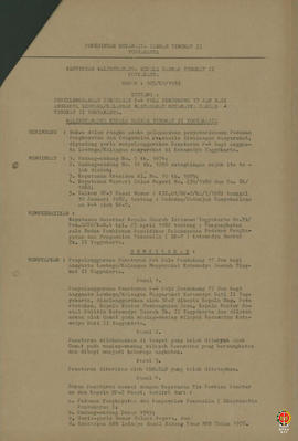 Surat Keputusan Walikotamadya Kepala Daerah Tingkat II Yogyakarta tanggal 25 Januari 1983 tentang...