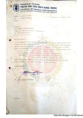 Berkas surat peprihal pelaksanaan pendidikan bagi penanggung jawab Radio Siaran Swasta Anggota Pe...