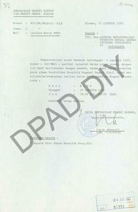 Surat dari Ketua Pengadilan Negeri Sleman, u.b. Panitera-Sekretaris, Frans Soewarno, kepada Asist...