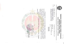 Surat dari Kepala Biro BLH Sekretaris Wilayah Daerah Provinsi Daerah Istimewa Yogyakarta kepada K...