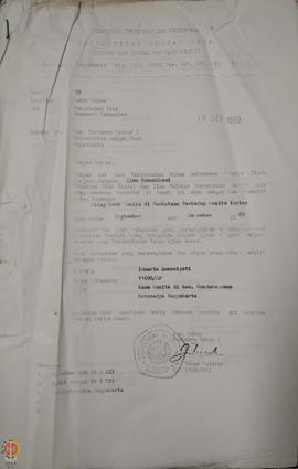 Berkas surat perihal permohonan izin research mahasiswa atas nama Isnurin Bonowiyat (Universitas ...