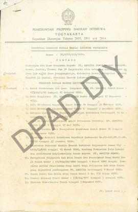 Surat Keputusan Gubernur Kepala  Daerah Istimewa Yogyakarta Nomor: 36/KPTS/HGB/1990 tentang Hak G...