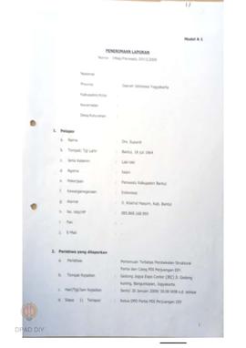Laporan dari Drs. Supardi tentang kasus peremuan terbatas DPD PDI-P DIY di  JEC pada 26 Januari 2...