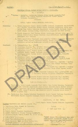 Salinan Surat Keputusan Kepala Daerah DIY Nomor : 73/1965 tentang pemberian tunjangan bulanan tet...