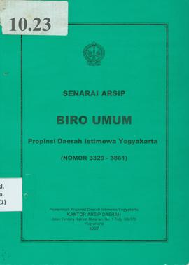 SENARAI ARSIP BIRO UMUM PROV DIY ( NO 3329 - 3861)