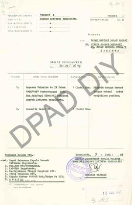 Laporan Triwulan ke IV tahun 1996/1997 mengenai perkembangan data eks Tahanan/Napi G 30 S/PKI Pro...