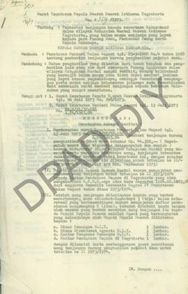 Surat Keputusan Kepala Daerah DIY No. 359/1973 tanggal 13 September 1973 tentang pemberian tunjan...