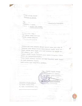 Surat dari Bupati Sleman kepada Wakil Kepala Daerah Provinsi DIY tentang laporan terjadinya banji...