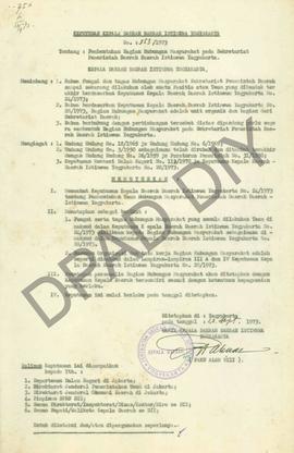 Surat Keputusan Kepala Daerah DIY No. 353/1973 tanggal 13 September 1973 tentang Pembentukan Bagi...