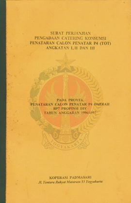 Surat Perjanjian antara Pemerintah Provinsi Daerah Istimewa Yogyakarta dengan Koperasi  Padmasari...
