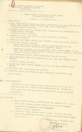 Upacara pelantikan kepala-kepala daerah Kotamadya Yogyakarta 9 November 1973