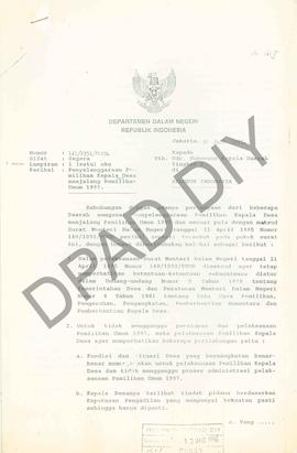 Surat Pemberitahuan dari Gubernur Daerah Istimewa Yogyakarta, Paku Alam VIII kepada Bupati di sel...